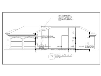 Residential Dwelling 3 Bedroom House Design Section .dwg_1