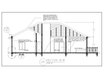 Residential Dwelling 3 Bedroom House Design Section .dwg_2