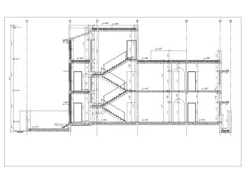 Residential Building Section Plans (Multistoried Building) International Standard .dwg-1