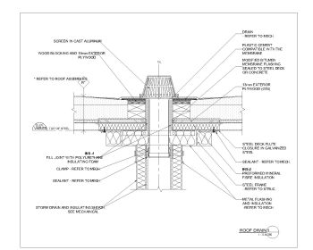 Roof Drain Sectional Details .dwg