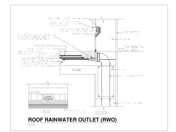 Roof Rainwater outlet Detail RWO .dwg