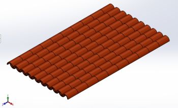Roof tile hatch pattern Solidworks model