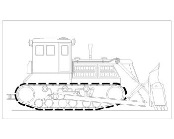 Russian Crawler Tractors & Bulldozers Drawings .dwg_1