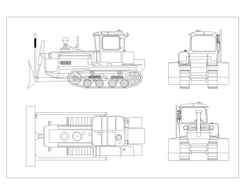Russian Crawler Tractors & Bulldozers Drawings .dwg_10