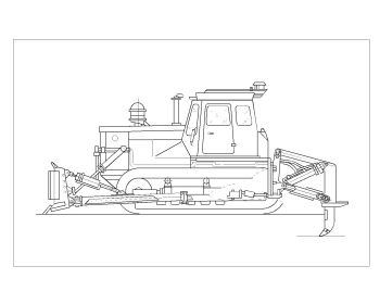 Russian Crawler Tractors & Bulldozers Drawings .dwg_13