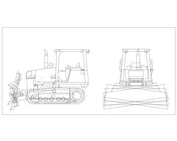 Russian Crawler Tractors & Bulldozers Drawings .dwg_2