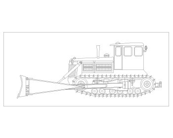 Russian Crawler Tractors & Bulldozers Drawings .dwg_3