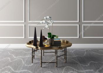 Living room golden lotus table 3ds max