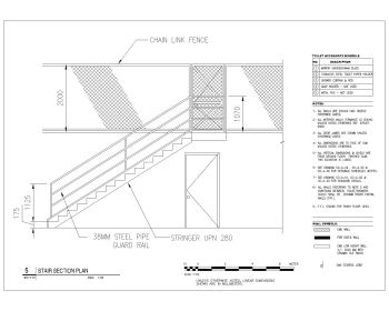 SMALL BAY Maintenance Garage Stair Section .dwg
