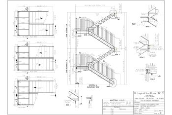 STAIR AND RAIL ERECTION DRAWING