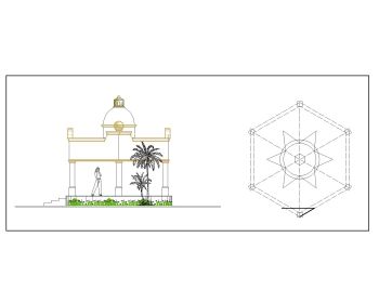 Seating Canopies for Parks & Landscaping Area .dwg-7