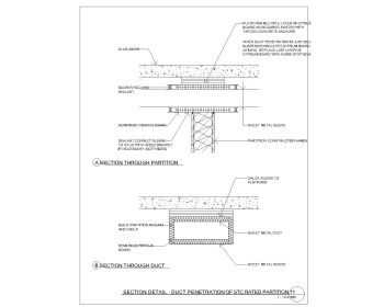 Section Detail of Duct Penetration of STC Rated Partition .dwg