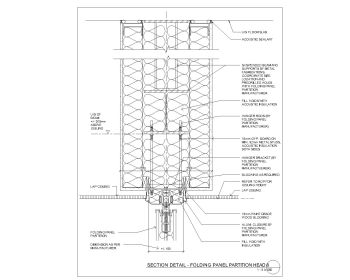 Section Detail of Folding Panel Partition Head .dwg