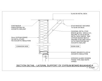 Section Detail of Lateral Support of Gypsum Board Bulkhead .dwg