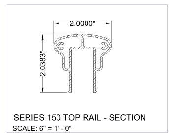 Series 150 Top Rail Section .dwg