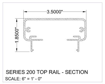 Series 200 Top Rail Section .dwg