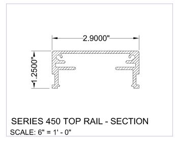 Series 450 Top Rail Section .dwg