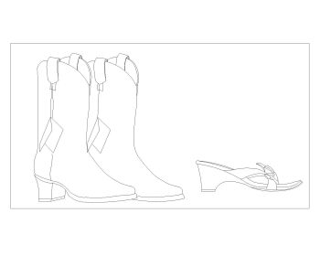 Shoes Symbols for AutoCAD .dwg_1