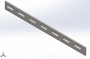 Side support for solar water heater Solidworks model