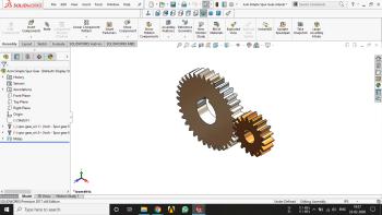 Asm Simple Spur Gear.sldasm 3D CAD assembly