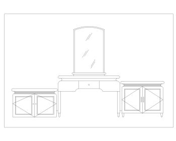 Singar Table with Mirrors for Bedroom .dwg_1