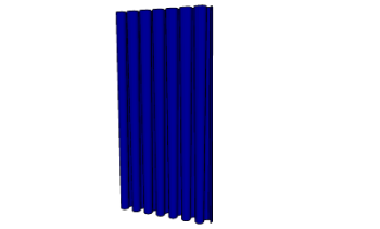 Single dark blue curtains(69) skp