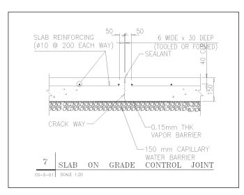Slab on Grade Control Joint .dwg
