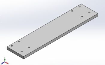 slider plate for CNC Router Machine Solidworks model