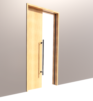 Sliding Door Pocket door wood revit model