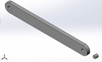 Sliding link for Slider crank invension Solidworks model
