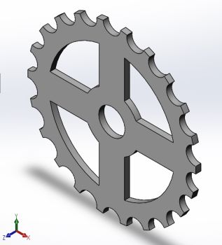 Small Chain Ring Solidworks model