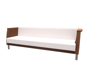 Sofa mit weißem Kissen Pensi Revit Modell
