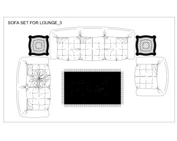 Sofa Set for Lounge .dwg_3