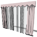 Нежно-розовые шторы (193) скп