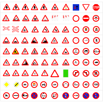 Spanish road signs CAD collection dwg
