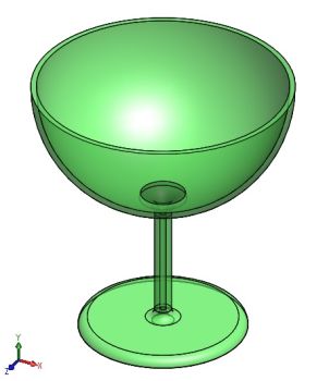 Sparkling wine glass Solidworks part