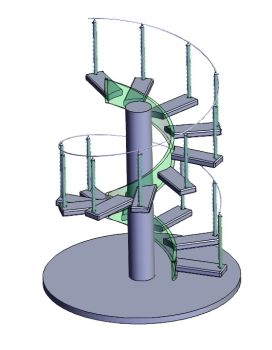 Spiral Stair-2 solidworks