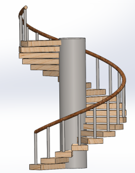 Spiral staircase sldprt Model 