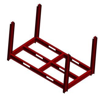  Stackable Storage Rack Solidworks model