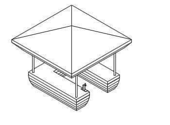 Stall design isometric .dwg drawing