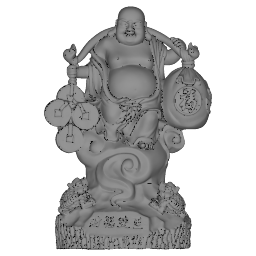 Standing Maitreya Buddha Statue with Big Belly Laughing carry golden coin on right side and bog on left side skp