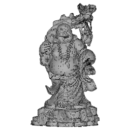 Standing Maitreya Buddha with big belly carry branches gourd on his back, ball on left hand skp