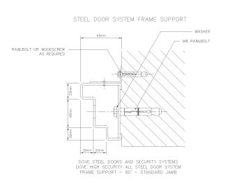 Steel Door System Frame Support .dwg