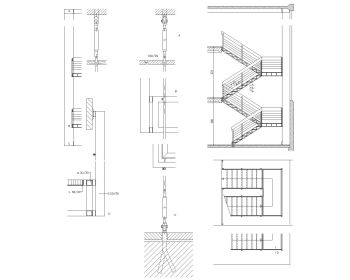 Steel Structure Staircase Detailed Drawing .dwg_3