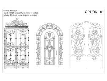 Stainless Steel & Aluminum Gates AutoCAD download.dwg-1