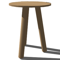 立った木製テーブルskp