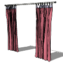 Straight pink curtains(211) skp