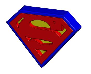 Superman Logo Solidworks model