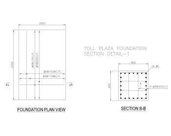 TOLL PLAZA FOUNDATION SECTION DETAIL-1.dwg