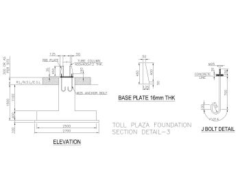 TOLL PLAZA FOUNDATION SECTION DETAIL-3.dwg